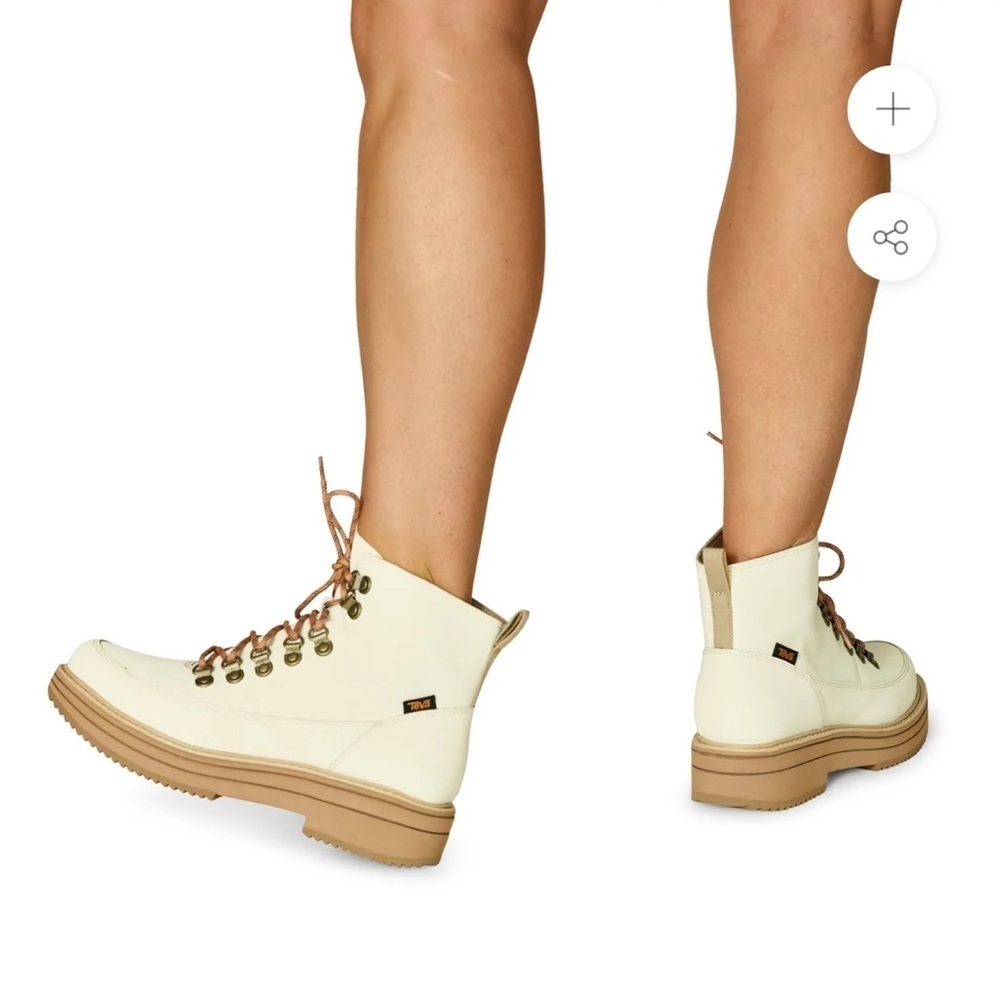 Teva Midform boot white swan lace up slight heal max comfort water repellent - Picture 3 of 16